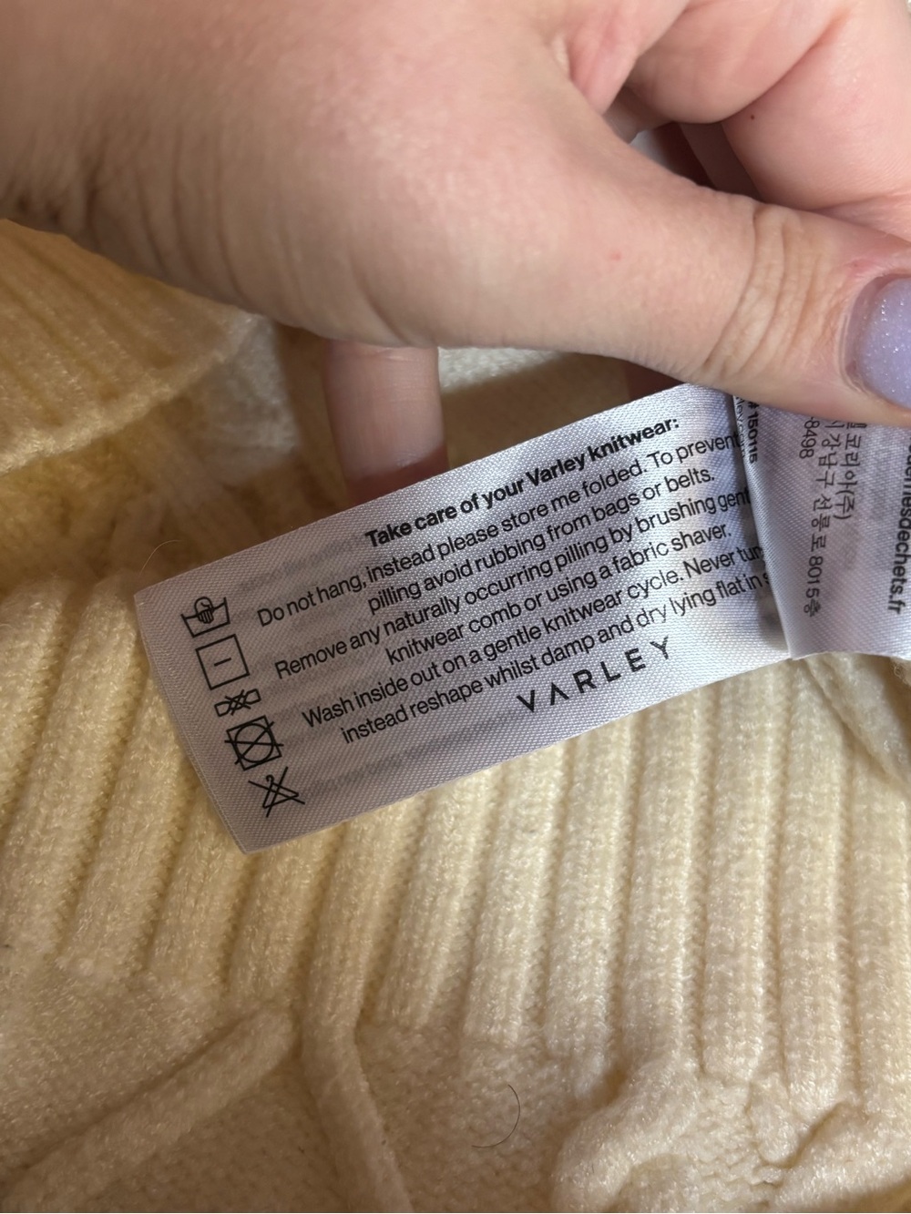 Varley Joilette Cable-knit Vest Cream Small - Picture 11 of 12